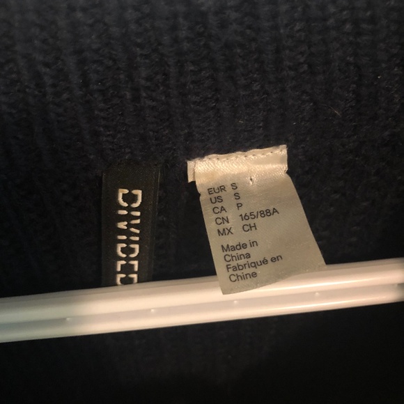 Navy Blue Sweater Zip Up - Picture 3 of 3